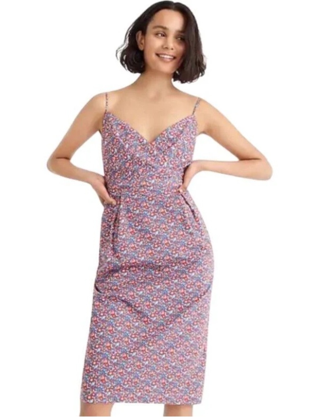 J.Crew x Liberty Betsey Ann Floral Dress‎ in Azure Cerise Multi Size 4